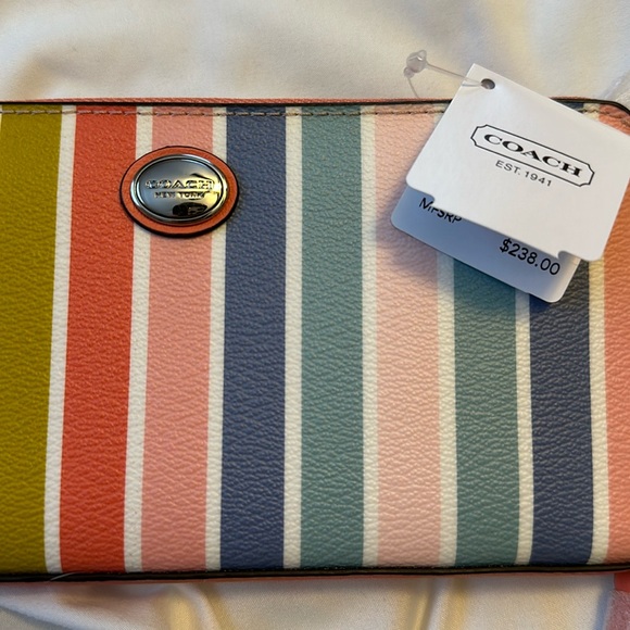 Multi-color, striped, Coach wallet - Picture 4 of 5